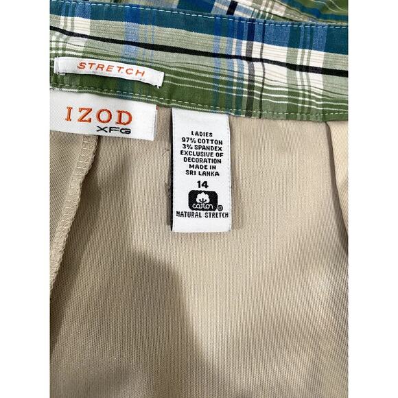 Izod Green/Blue/White Plaid Skort  - Size 14 (EUC) - Picture 9 of 9